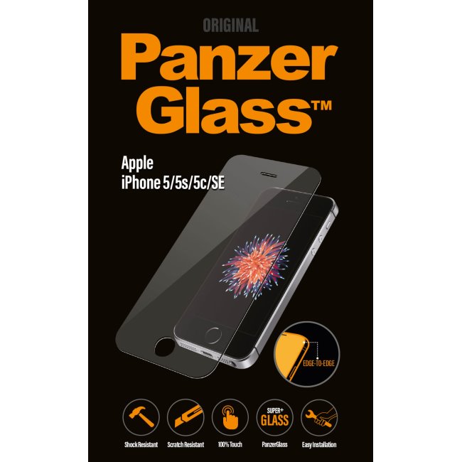Ochranné temperované sklo PanzerGlass na celý displej pre Apple iPhone 5,  5S,  5C,  SE