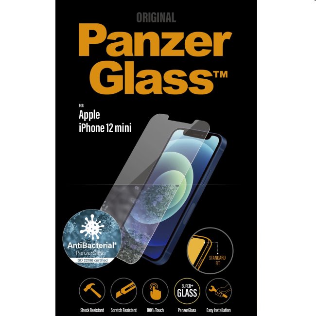 Ochranné sklo PanzerGlass Standard Fit AB pre Apple iPhone 12 mini, clear