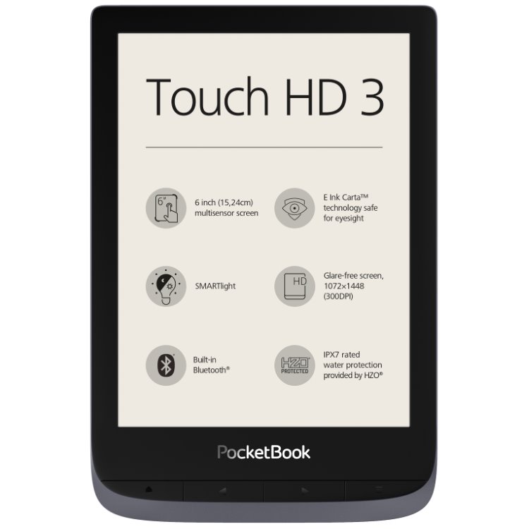 Pocketbook 632 Touch HD 3, šedý
