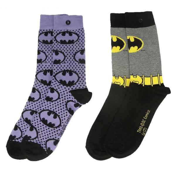 Ponožky DC Comic Batman Purple 37/41 (2-Pack)