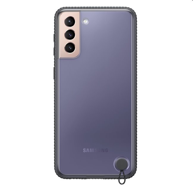 Puzdro Clear Protective Cover pre Samsung Galaxy S21 - G991B, black (EF-GG991C)