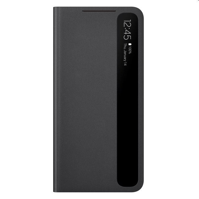Puzdro Clear View Cover pre Samsung Galaxy S21 - G991B, black (EF-ZG991C)
