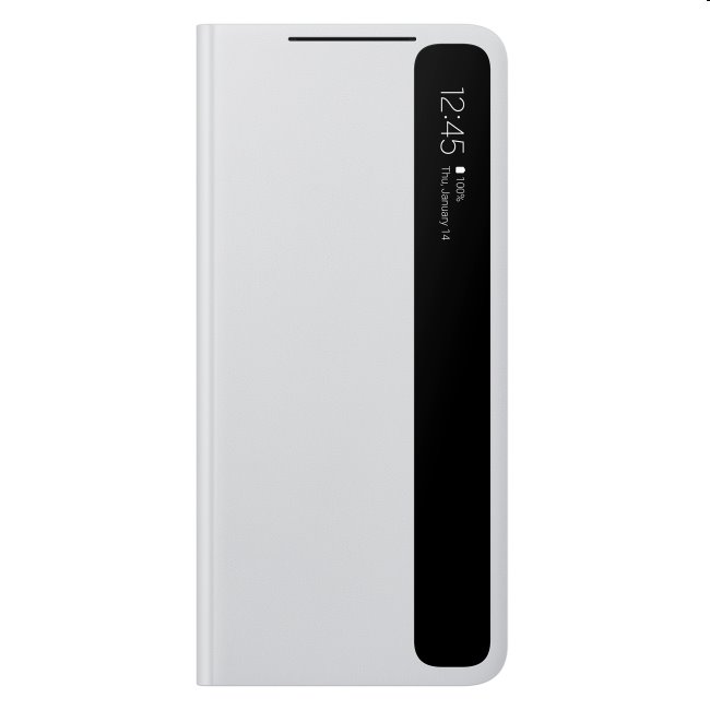 Puzdro Clear View Cover pre Samsung Galaxy S21 Ultra - G998B, light gray (EF-ZG998C)