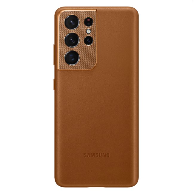 Puzdro Leather Cover pre Samsung Galaxy S21 Ultra - G998B, brown (EF-VG998L)