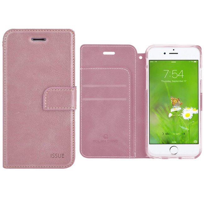 Puzdro Molan Cano Issue Book pre Xiaomi Mi 9T a Mi 9T Pro, Rose Gold