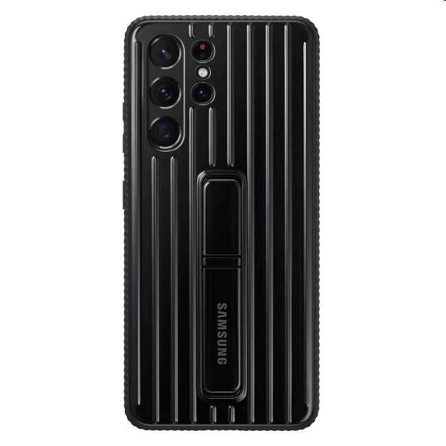 Puzdro Protective Standing Cover pre Samsung Galaxy S21 Ultra - G998B, black (EF-RG998C)