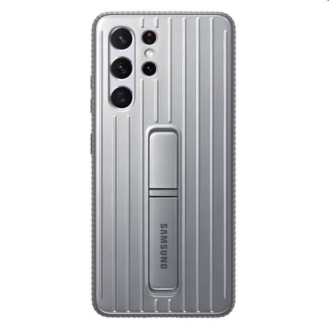 Puzdro Protective Standing Cover pre Samsung Galaxy S21 Ultra - G998B, light gray (EF-RG998C)