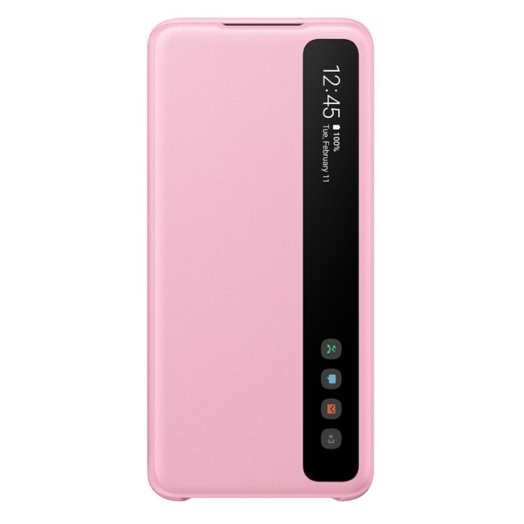 Puzdro Samsung Clear View Cover EF-ZG980CPE pre Samsung Galaxy S20 - G980F, Pink