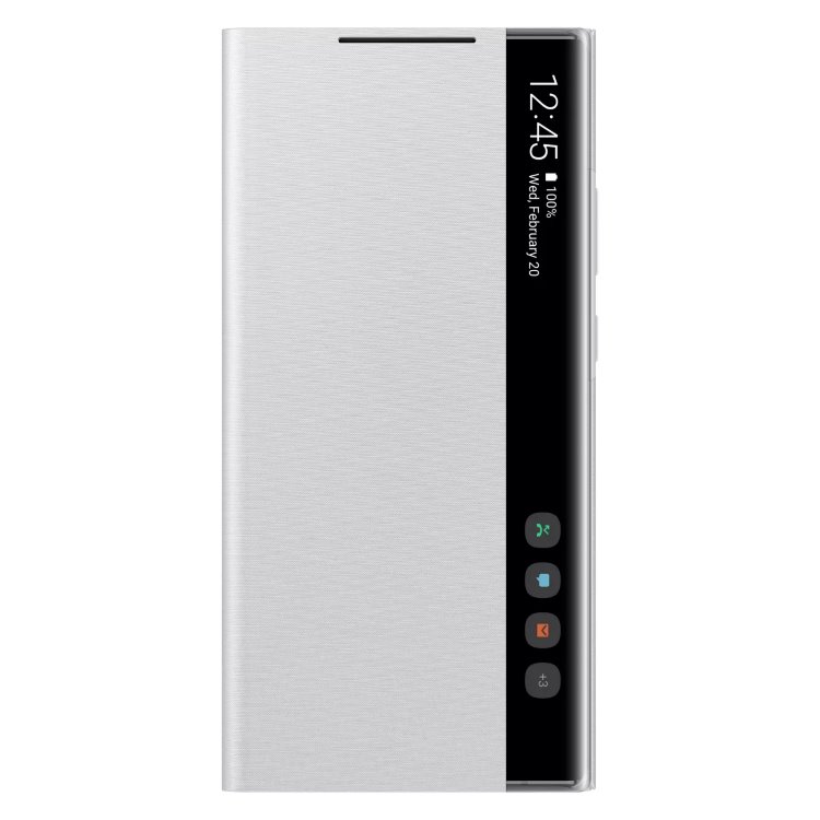 Puzdro Samsung Clear View Cover pre Galaxy Note 20 Ultra 5G - N986B, white silver (EF-ZN985CSE)