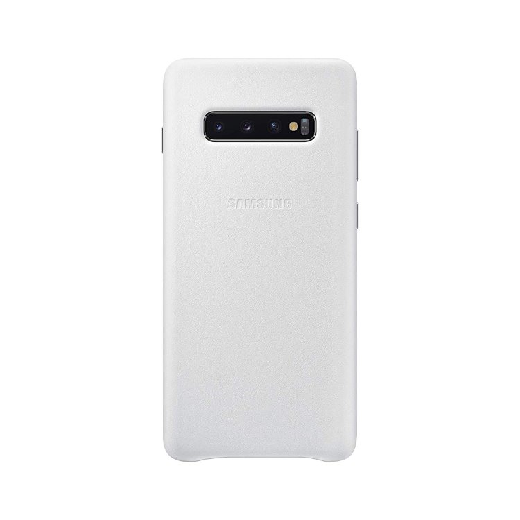 Puzdro Samsung Leather Cover EF-VG975LWE pre Samsung Galaxy S10 Plus - G975F, White