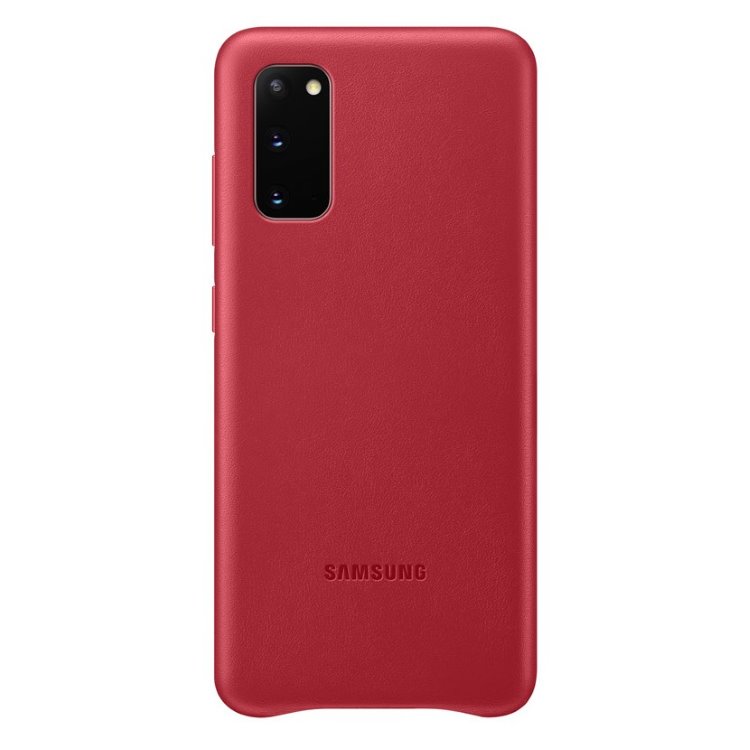 Puzdro Samsung Leather Cover EF-VG980LRE pre Samsung Galaxy S20 - G980F, Red