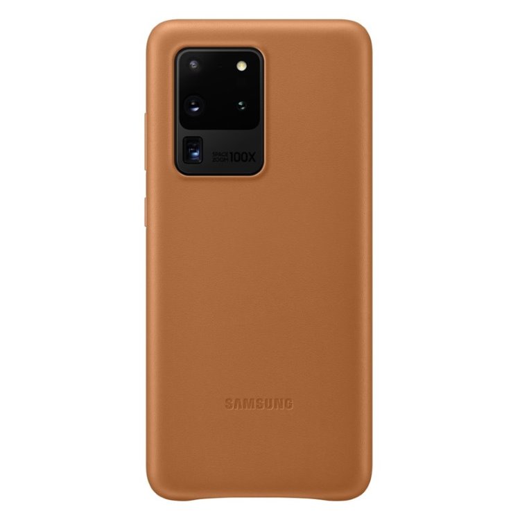 Puzdro Samsung Leather Cover EF-VG988LAE pre Samsung Galaxy S20 Ultra - G988F, Brown