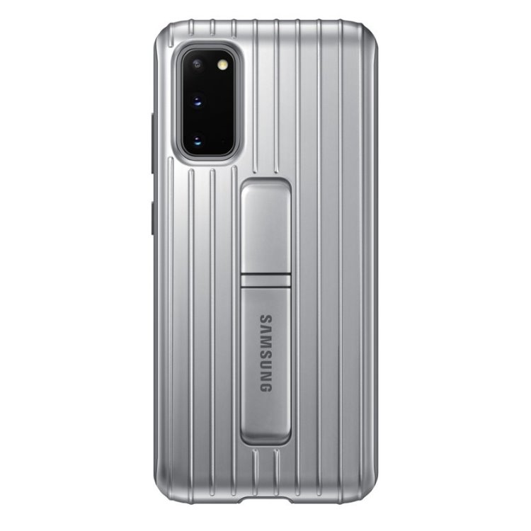Puzdro Protective Standing Cover pre Samsung Galaxy S20, silver