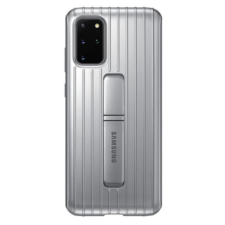 Puzdro Protective Standing Cover pre Samsung Galaxy S20 Plus, silver