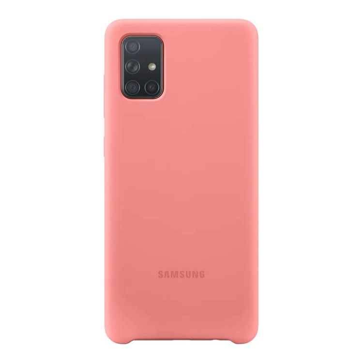 Puzdro Samsung Silicone Cover EF-PA715TPE pre Samsung Galaxy A71 - A715F, Pink