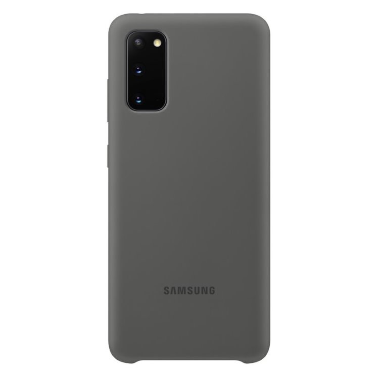 Puzdro Samsung Silicone Cover EF-PG980TJE pre Samsung Galaxy S20 - G980F, Gray