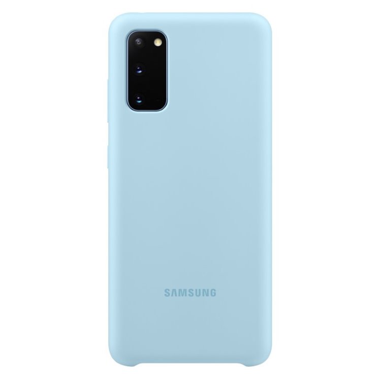 Puzdro Samsung Silicone Cover EF-PG980TLE pre Samsung Galaxy S20 - G980F, Sky Blue