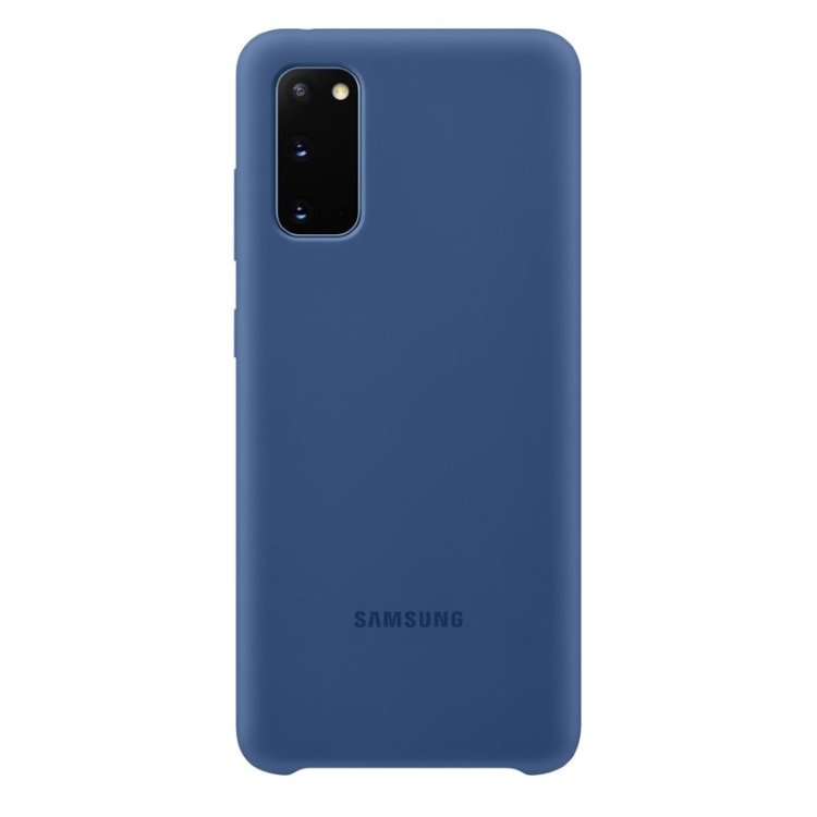 Puzdro Samsung Silicone Cover EF-PG980TNE pre Samsung Galaxy S20 - G980F, Navy