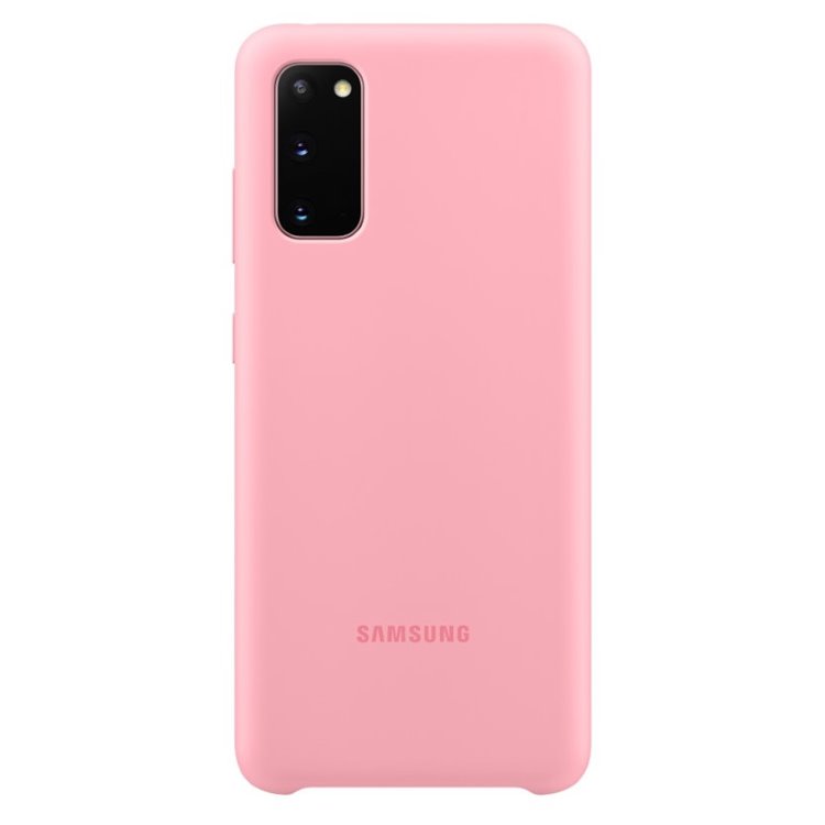 Puzdro Samsung Silicone Cover EF-PG980TPE pre Samsung Galaxy S20 - G980F, Pink