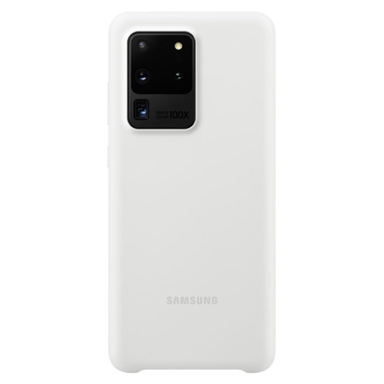 Puzdro Samsung Silicone Cover EF-PG988TWE pre Samsung Galaxy S20 Ultra - G988F, White