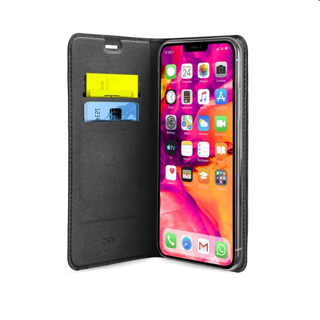 E-shop Knižkové puzdro SBS Book Wallet Lite pre iPhone 1212 Pro, čierna TEBKLITEIP12MK