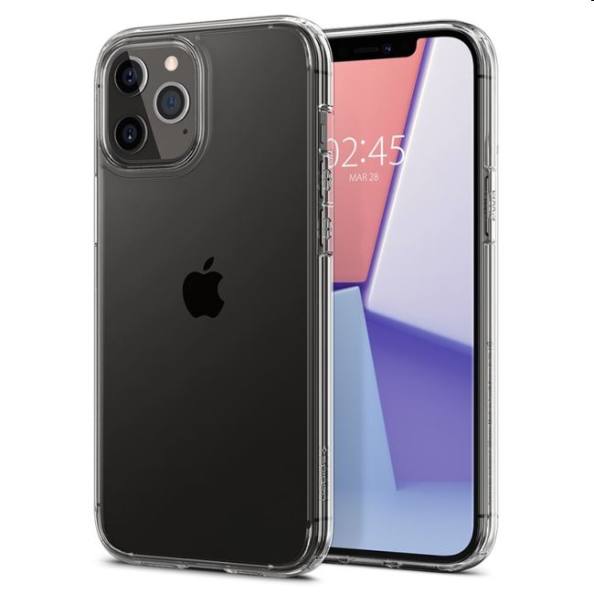 Zadný kryt Spigen Crystal Hybrid pre Apple iPhone 12/12 Pro, transparentná