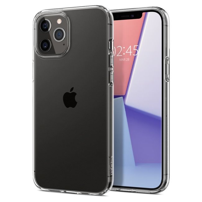 Puzdro Spigen Liquid Crystal pre Apple iPhone 12/12 Pro, clear