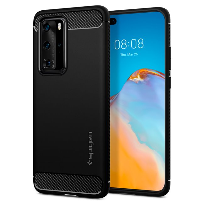 Puzdro Spigen Rugged Armor Case pre Huawei  P40 Pro, čierne