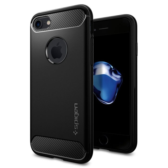 Puzdro Spigen Rugged Armor pre Apple iPhone 7 a iPhone 8, Black Puzdro Spigen Rugged Armor pre Apple iPhone 7 a iPhone 8, Black