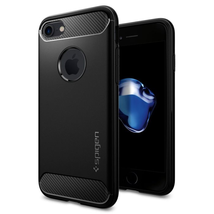 Puzdro Spigen Rugged Armor pre Apple iPhone 7 a iPhone 8, Black