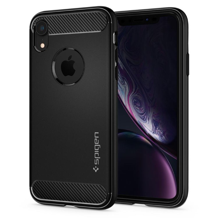 Puzdro Spigen Rugged Armor pre Apple iPhone Xr, Black