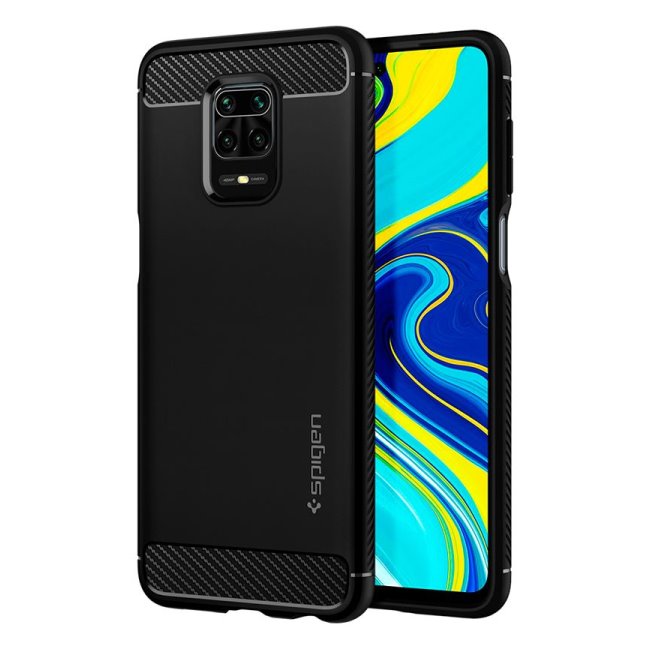 Puzdro Spigen Rugged Armor pre Xiaomi Redmi Note 9S, čierne