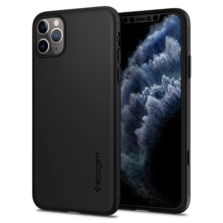 Zadný kryt Spigen Thin Fit Classic pre Apple iPhone 11 Pro, čierna