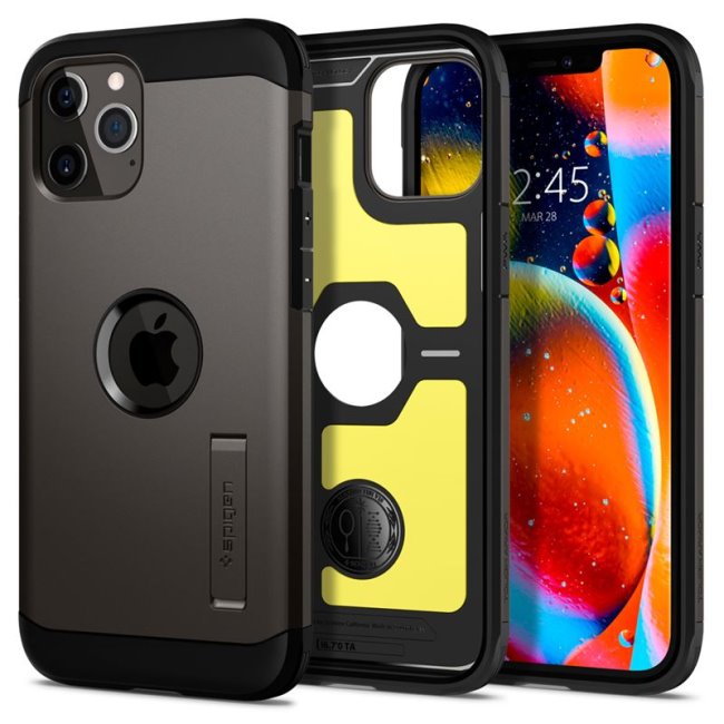 Puzdro Spigen Tough Armor pre Apple iPhone 12 Pro Max, gunmetal Puzdro Spigen Tough Armor pre Apple iPhone 12 Pro Max, gunmetal