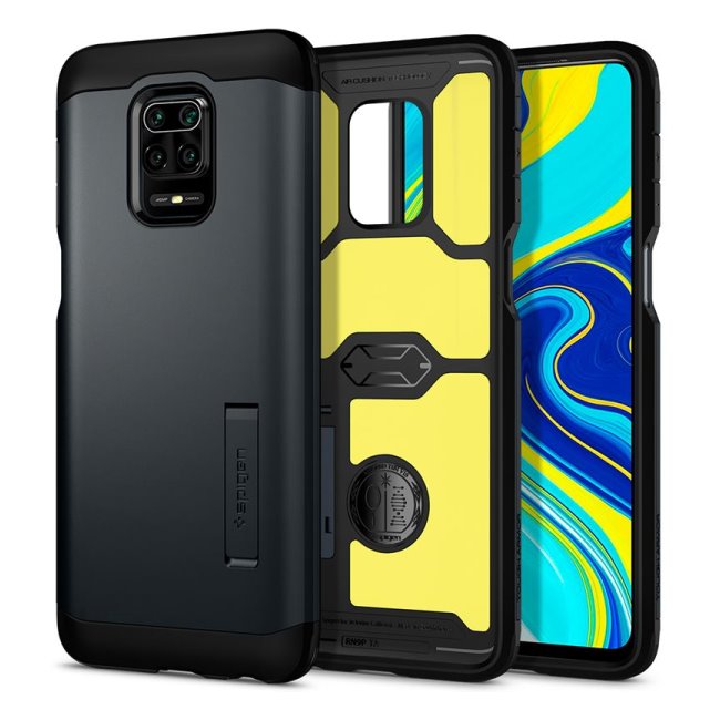 Puzdro Spigen Tough Armor pre Xiaomi Redmi Note 9S/9 Pro, čierne