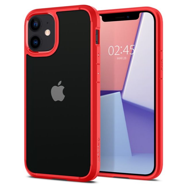 Puzdro Spigen Ultra Hybrid pre Apple iPhone 12 Mini, červené