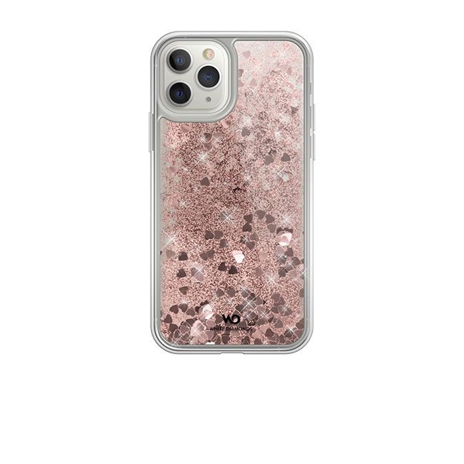 Puzdro White Diamonds Sparkle pre Apple iPhone 11 Pro, Rose Gold Hearts 1400SPK11
