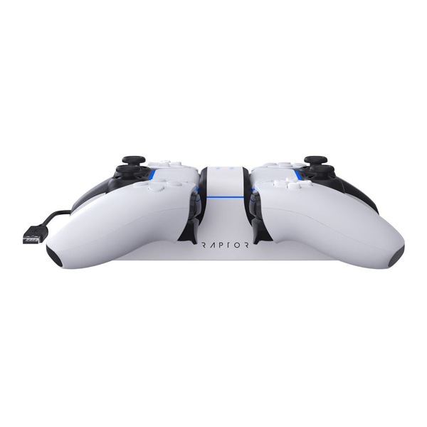 Raptor Gaming CS200 Dual Charging Station for PS5, white - PlayGoSmart