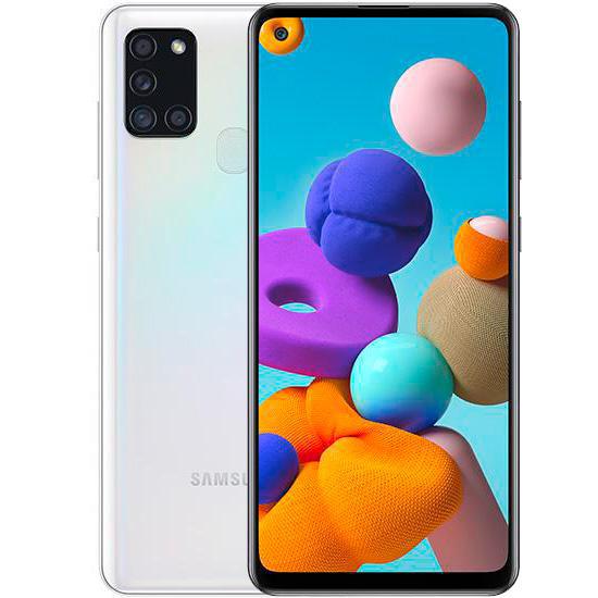 Samsung Galaxy A21s - A217F, 3/32GB, Dual SIM, biela, Trieda A - použité, záruka 12 mesiacov