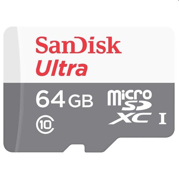 SanDisk Micro SDXC Ultra 64GB, Class 10 - rýchlosť 100 MBs (SDSQUNR-064G-GN3MN) SDSQUNR-064G-GN3MN