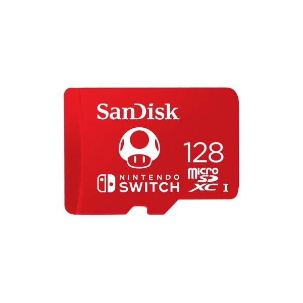 SanDisk MicroSDXC karta 128GB for Nintendo Switch (R:100/W:90 MB/s, UHS-I, V30,U3, C10, A1) licensed Product,Super Mario