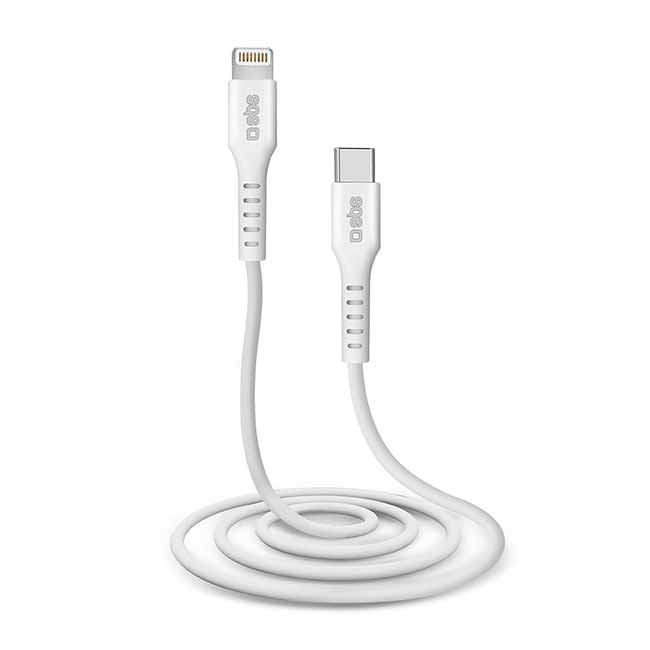 SBS dátový kábel USB-CMFI Lightning, 1 m, biela TECABLELIGTC1W