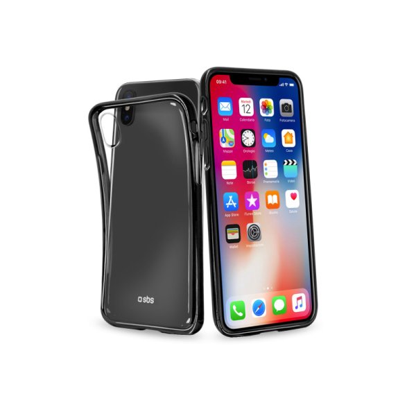 Zadný kryt SBS Extraslim pre Apple iPhone X, čierna