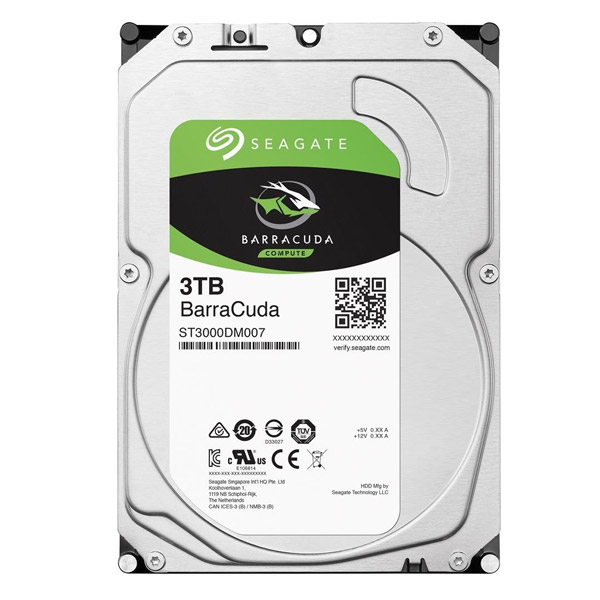 Seagate Barracuda 3 TB Pevný disk 5400 SATA 3,5" 256 MB ST3000DM007