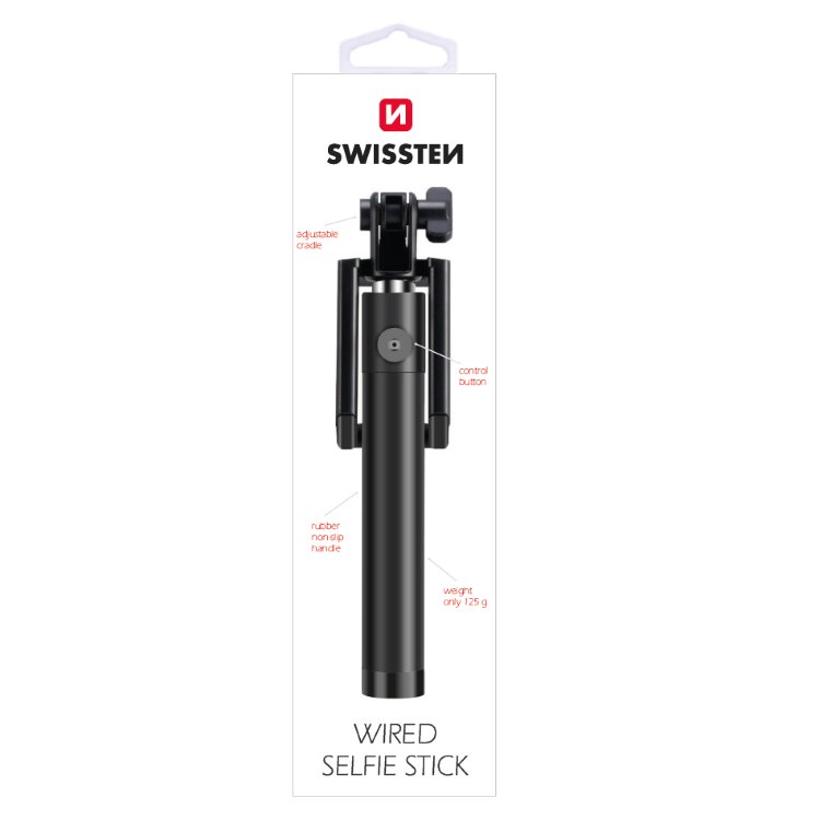 Selfie tyč Swissten s 3,5 mm jack konektorom 32000200