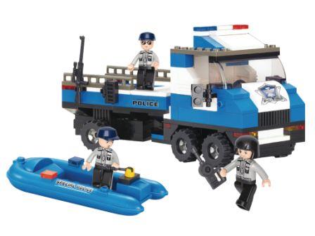 Sluban Policajné nákladné auto s člnom