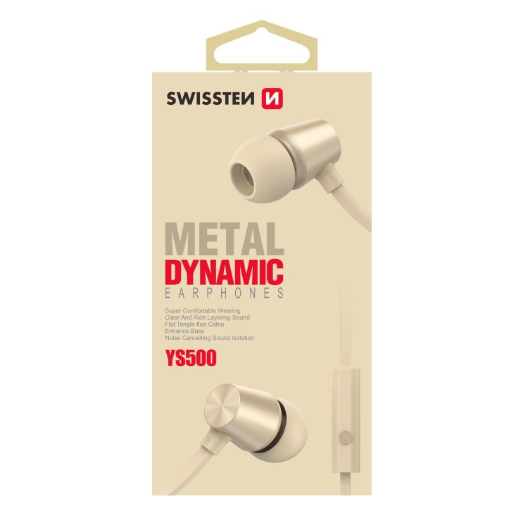 Slúchadlá Swissten Dynamic YS500, zlaté 51107003