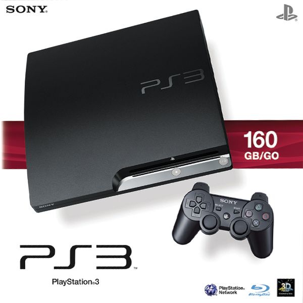 Sony PlayStation 3 slim 160GB,  black - BAZÁR (použitý tovar , zmluvná záruka 12 mesiacov)