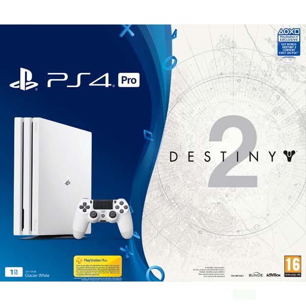Sony PlayStation 4 Pro 1TB, glacier white + Destiny 2 + That’s You! + PS Plus 14 dní
