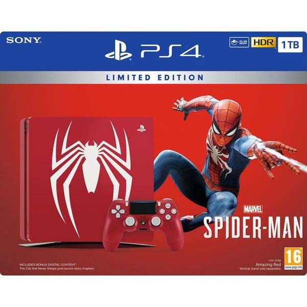 Sony PlayStation 4 Slim 1TB (Amazing Red Limited Edition) + Marvel’s Spider-Man CZ